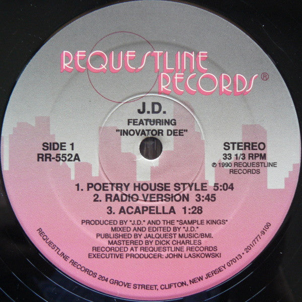 J.D.  Featuring Inovator Dee – Poetry House Style (MINT, SELLADO) BOXE1