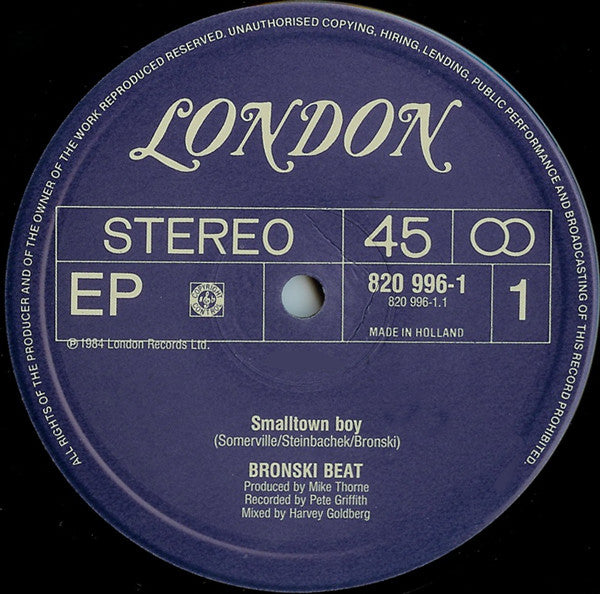 Bronski Beat – Smalltown Boy (VG+) BOX26
