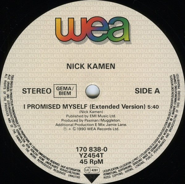 Nick Kamen – I Promised Myself (Independiente Mix) (EX) BOX4