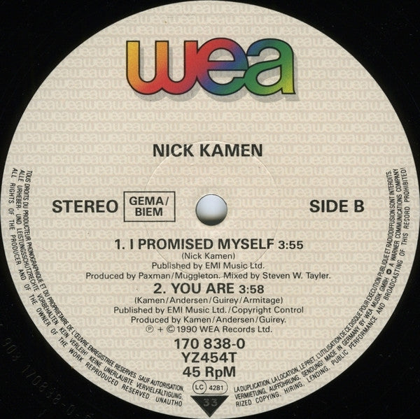 Nick Kamen – I Promised Myself (Independiente Mix) (EX) BOX4