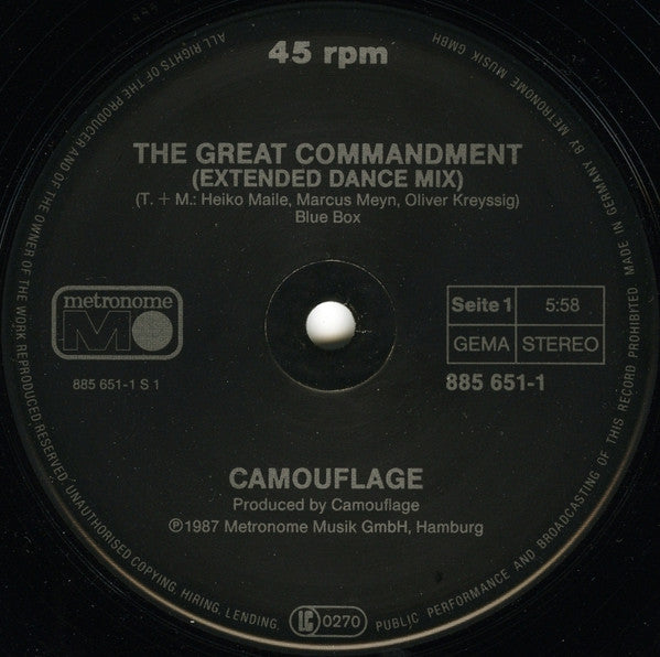 Camouflage – The Great Commandment (NM) BOX4