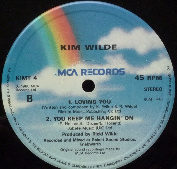Kim Wilde – You Keep Me Hangin' On (Extended Mix) (NM) BOX30