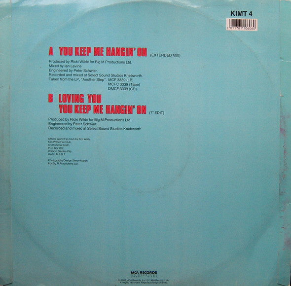 Kim Wilde – You Keep Me Hangin' On (Extended Mix) (NM) BOX30