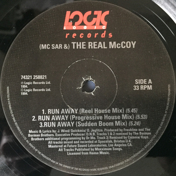 M.C.Sar & The Real McCoy* – Run Away (NM. PEQUEÑA PEGATINA EN FUNDA) BOX14