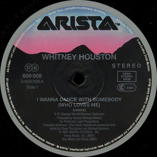 Whitney Houston – I Wanna Dance With Somebody (Who Loves Me) (VG+) BOX7