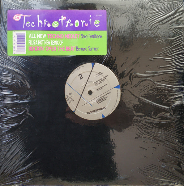 Technotronic ‎– Techno Medley / Rockin' Over The Beat (VG+, FUNDA GENÉRICA) BOX36