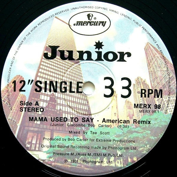 Junior – Mama Used To Say (NM, FUNDA EX) BOX8