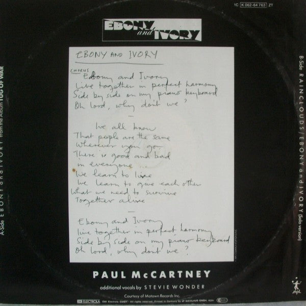 Paul McCartney – Ebony And Ivory (NM, FUNDA VG+) BOX7