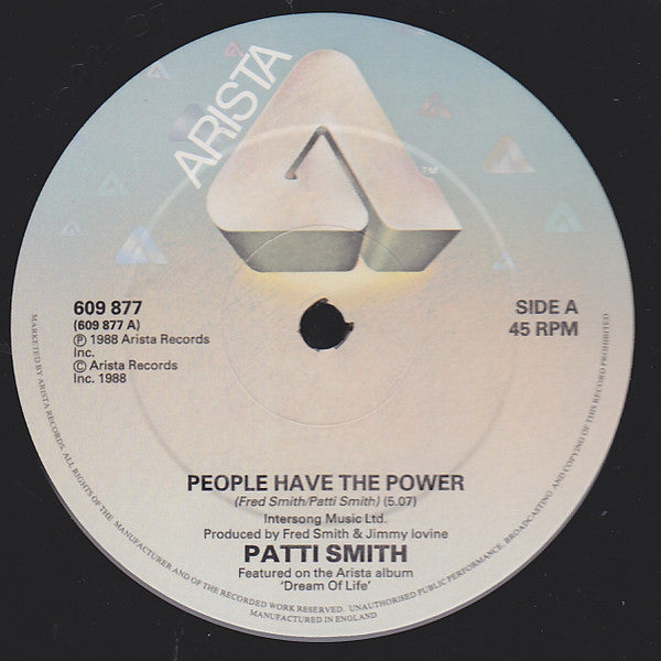 Patti Smith – People Have The Power (EX, FUNDA VG+) BOXE4