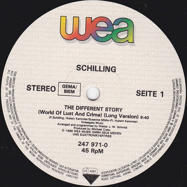 Schilling – The Different Story (World Of Lust And Crime) (Long Version) (SELLADO DE ÉPOCA) BOX26