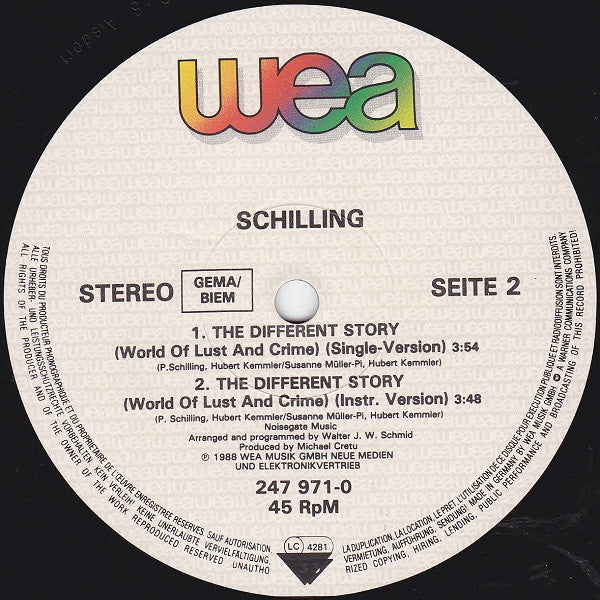 Schilling – The Different Story (World Of Lust And Crime) (Long Version) (SELLADO DE ÉPOCA) BOX26