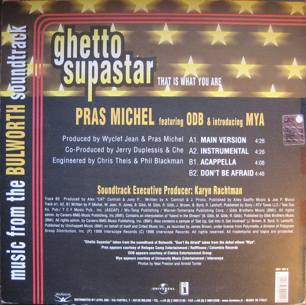 Pras Michel Featuring ODB* & Introducing Mya – Ghetto Supastar (That Is What You Are) (NM) BOX21