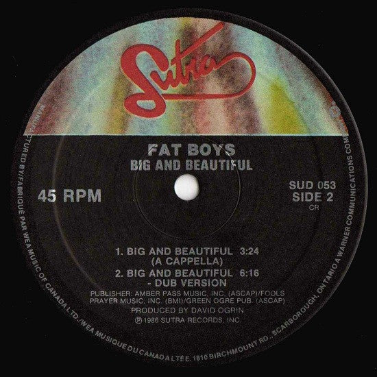 Fat Boys – Big And Beautiful (Remix) (MINT, SELLADO DE ÉPOCA) BOXE2