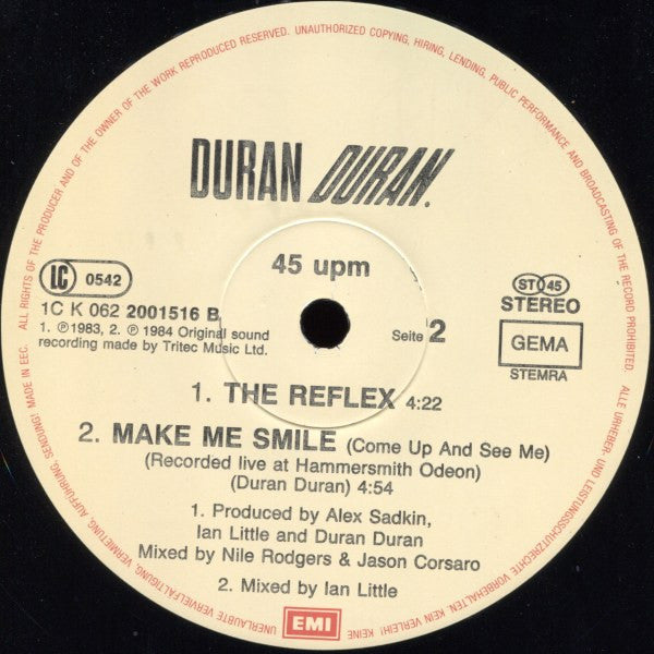 Duran Duran – The Reflex (Dance Mix) (NM) BOX16