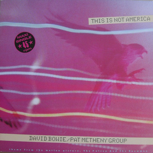 David Bowie / Pat Metheny Group – This Is Not America (Theme From The Original Motion Picture, The Falcon And The Snowman) (NM, FUNDA EX) BOX8