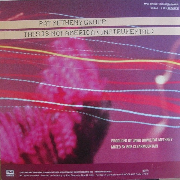 David Bowie / Pat Metheny Group – This Is Not America (Theme From The Original Motion Picture, The Falcon And The Snowman) (NM, FUNDA EX) BOX8