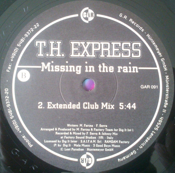 T.H. Express – Missing In The Rain (NM) BOX2
