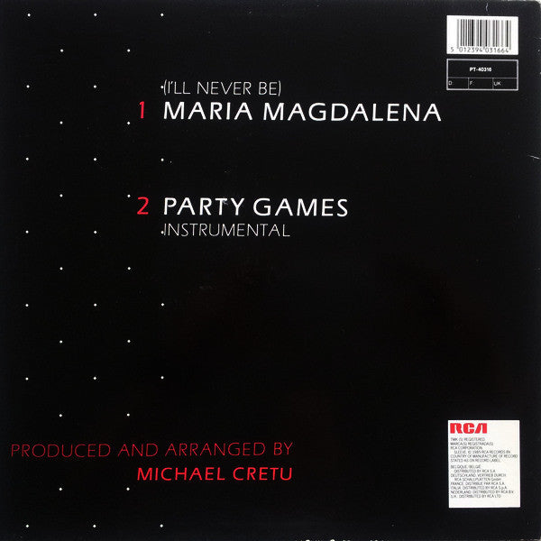 Sandra – (I'll Never Be) Maria Magdalena (ESTADO NM, FUNDA VG+) BOX31