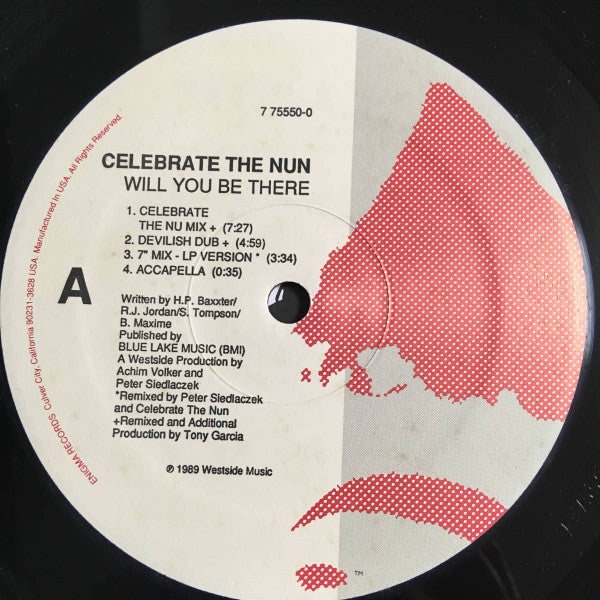 Celebrate The Nun – Will You Be There (NM Con sticker en galleta. Funda VG+ con sticker BPM y nombre del tema) BOX1