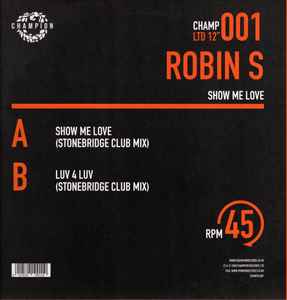 Robin S  ‎– Show Me Love / Luv 4 Luv (NUEVO NO SELLADO) BOX26