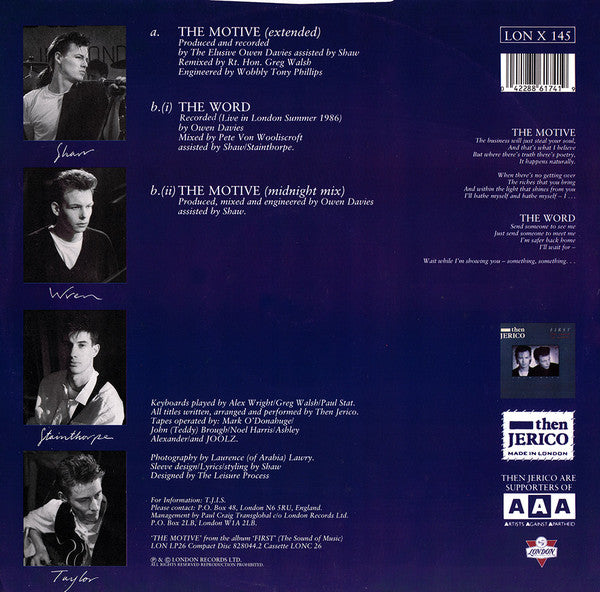 Then Jerico – The Motive (NM, FUNDA EX) BOXE1