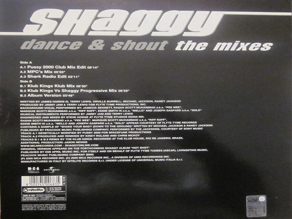 Shaggy – Dance & Shout (The Mixes) (EX,NM) BOX21