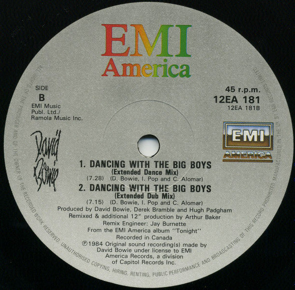 David Bowie – Blue Jean (Extended Dance Mix) (VG+) BOX36