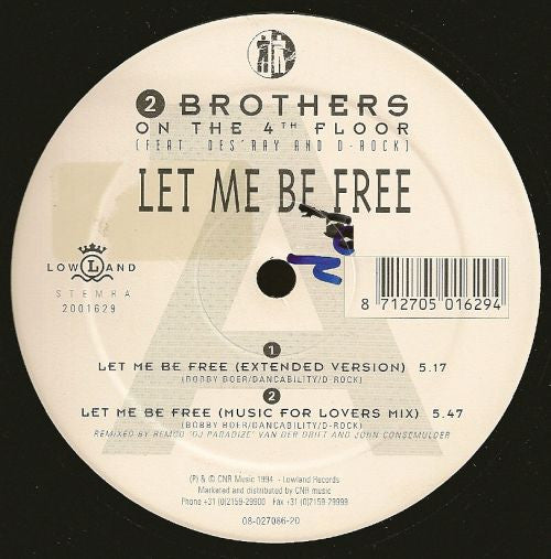 2 Brothers On The 4th Floor Feat. Des'Ray & D-Rock – Let Me Be Free (EX, FUNDA GENÉRICA) BOX13