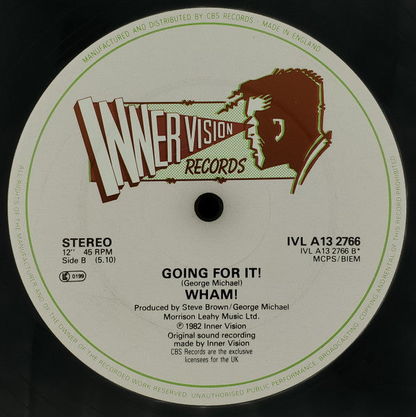 Wham! – Young Guns (Go For It) (NM, FUNDA GENÉRICA VG+) BOX16