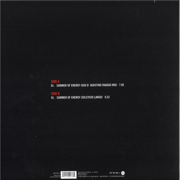 Gigi D'Agostino & Datura – Summer Of Energy (NUEVO NO SELLADO) BOX8
