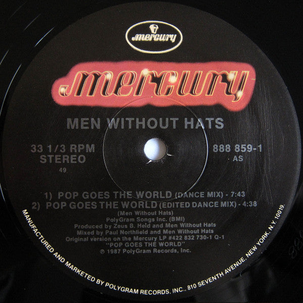 Men Without Hats – Pop Goes The World (VG+) BOX6