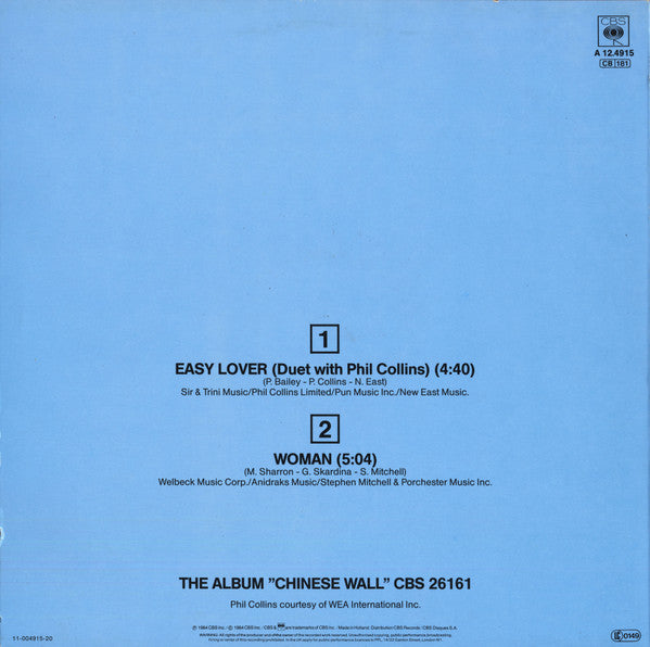 Philip Bailey Duet With Phil Collins – Easy Lover (NM) BOX31