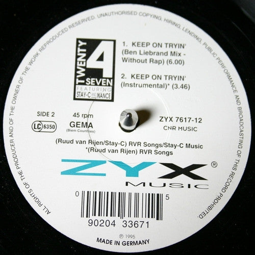 Twenty 4 Seven Featuring Stay-C And Nance – Keep On Tryin' (NM, FUNDA GENÉRICA) BOX1