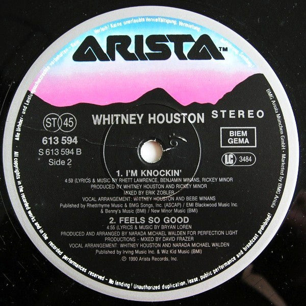 Whitney Houston – I'm Your Baby Tonight (VG+) BOX20