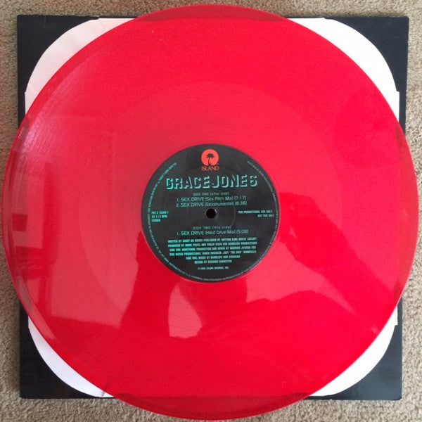 Grace Jones – Sex Drive (VG+, DISCO ROJO, FUNDA GENÉRICA NEGRA) BOXE2