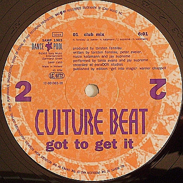 Culture Beat – Got To Get It A (Limited Promotional Dj's Only) DISCO DOBLE (NM) BOX19