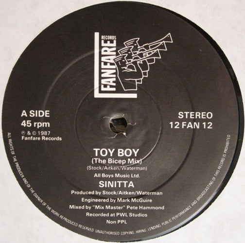 Sinitta – Toy Boy (The Extended Bicep Mix) (NM, FUNDA EX) BOX10
