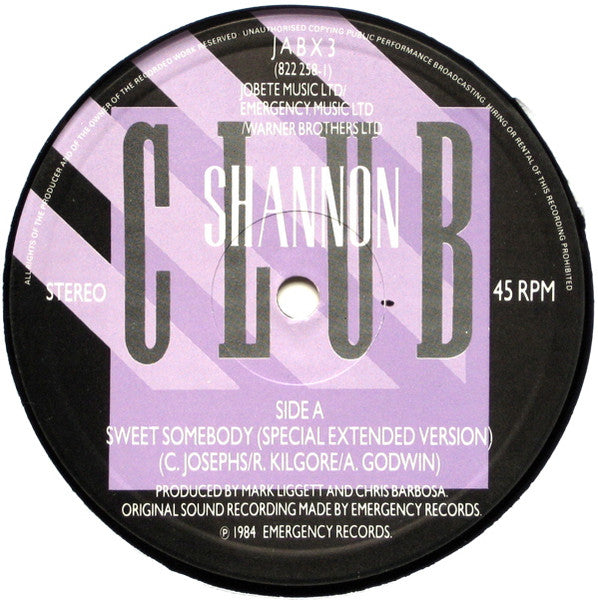 Shannon – Sweet Somebody (Special Extended Version) (EX) BOX24
