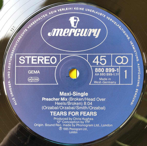 Tears For Fears – Broken / Head Over Heels / Broken (Preacher Mix) (NM, FUNDA VG+) BOX30
