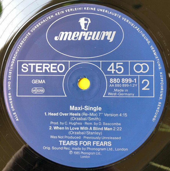 Tears For Fears – Broken / Head Over Heels / Broken (Preacher Mix) (NM, FUNDA VG+) BOX30