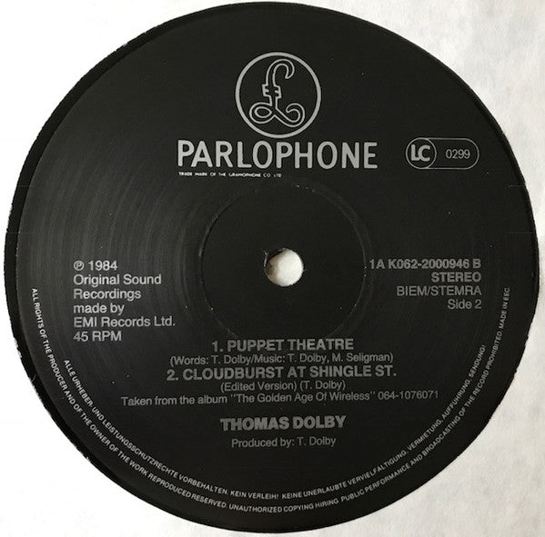 Thomas Dolby – I Scare Myself (Long Version) (NM, FUNDA VG+, PEQUEÑA PEGATINA EN LA GALLETA) BOX8)