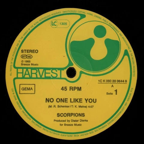 Scorpions – No One Like You (EX) BOX9