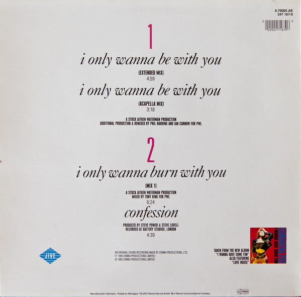 Samantha Fox – I Only Wanna Be With You (NM) BOX36
