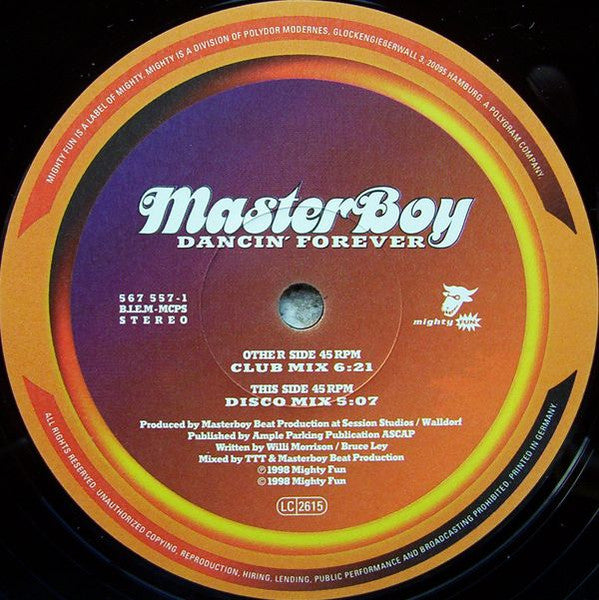 MasterBoy – Dancin' Forever (NM) BOX2
