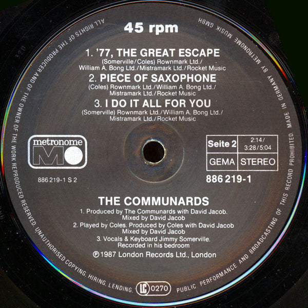 The Communards – Never Can Say Goodbye (VG+) BOX12