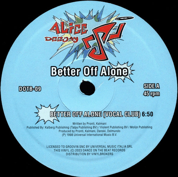 Alice Deejay – Better Off Alone (MINT, NUEVO NO SELLADO) Box9