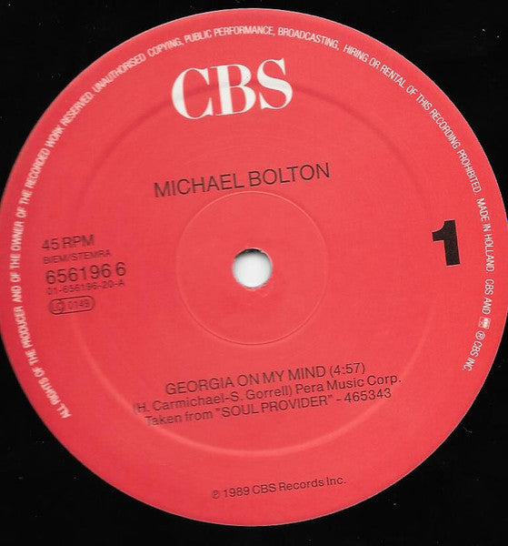 Michael Bolton – Georgia On My Mind (NM, FUNDA VG+) BOX12