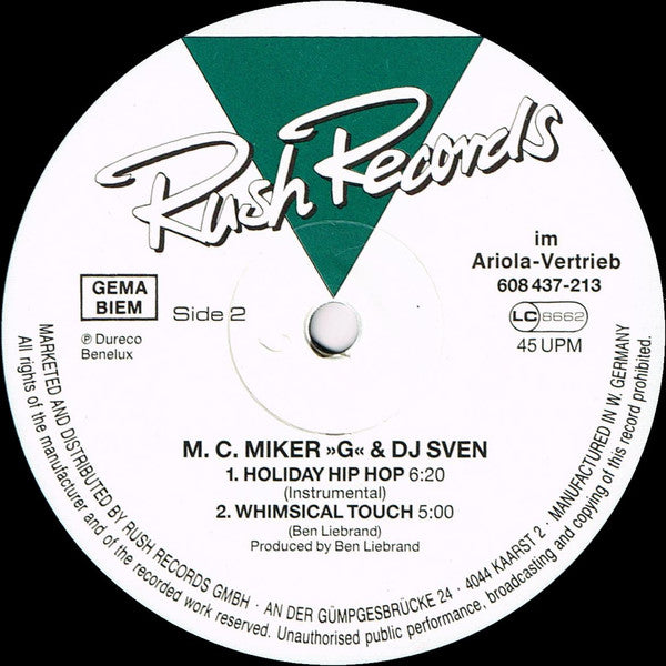 M.C.Miker"G" & Deejay Sven – Holiday Rap (EX) BOX18