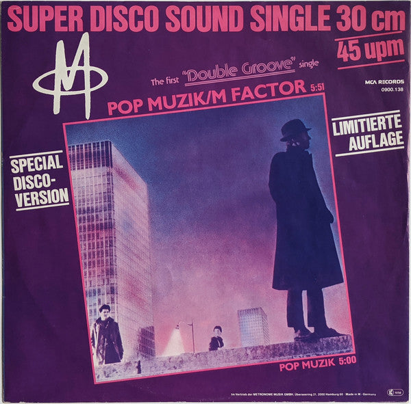 M  – Pop Muzik / M Factor (Special Disco-Version) (NM, FUNDA VG+) BOX10