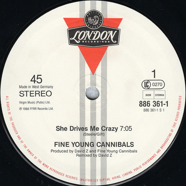 Fine Young Cannibals – She Drives Me Crazy (NM, FUNDA EX) BOX9